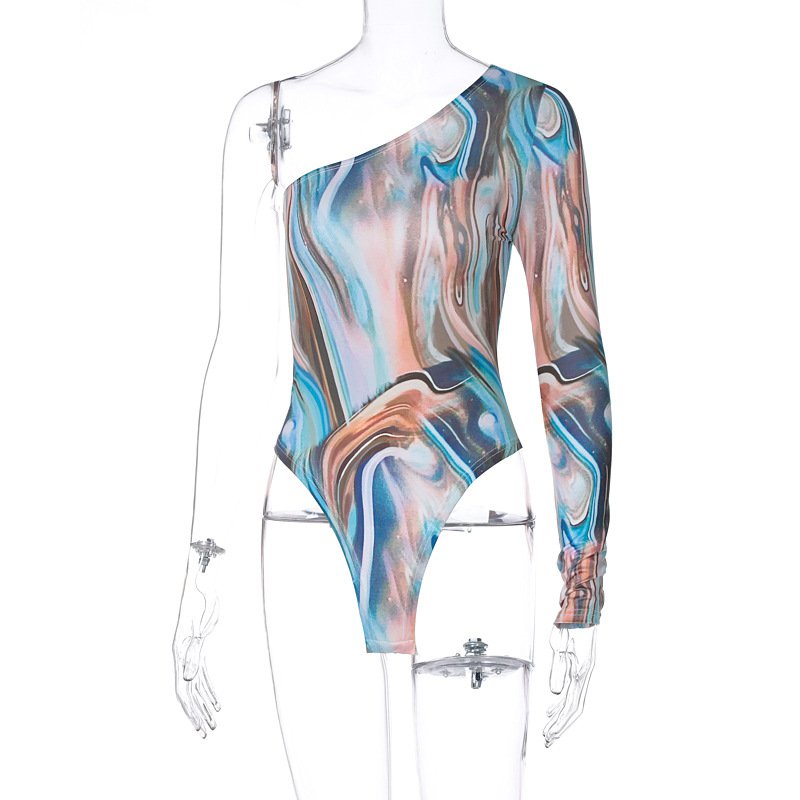 Jumpsuit Lệch Vai Tay Dài Thiết Kế Ôm Sát Tôn Dáng