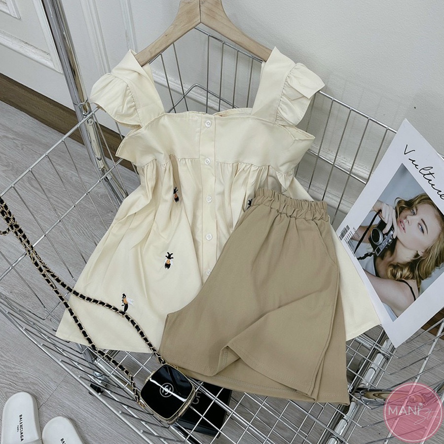 Bộ mặc nhà nữ mùa hè bánh bèo tiểu thư - Set 2 dây babydoll lụa mặc đi ngủ kèm quần short đùi ống rộng hàn quốc ulzzang