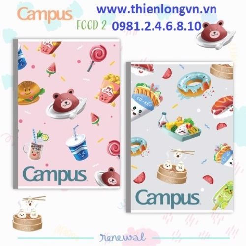 Vở kẻ ngang B5 Campus 80 trang mẫu mới NB-BFO2-80