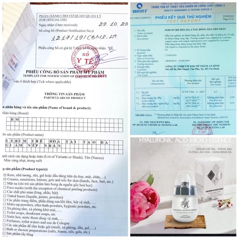 SERUM CẤP ẨM CĂNG BÓNG DA HM