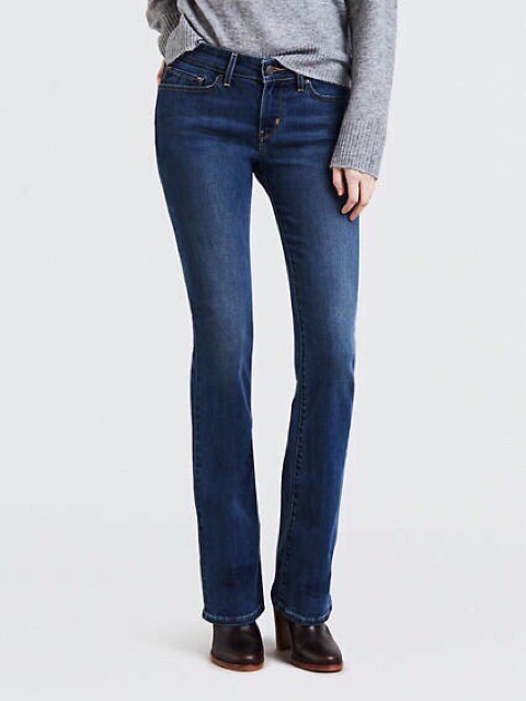 Quần Jeans Express Ống Pass Không Nhãn Chính Màu Xanh Trung - 0813