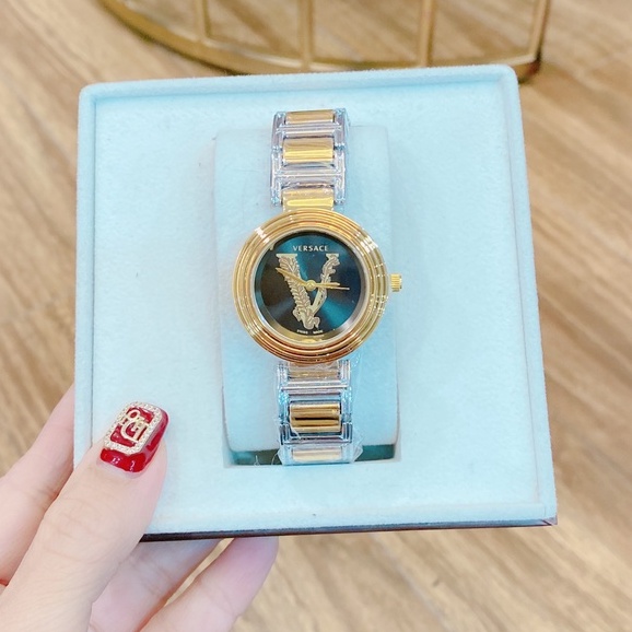 Đồng hồ nữ đeo tay versace đẹp cao cấp thời trang dây thép không gỉ cao câp chống nước | BigBuy360 - bigbuy360.vn