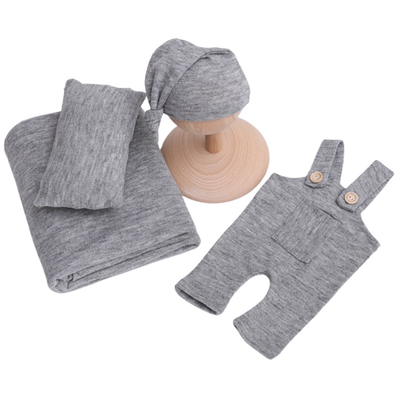 Bộ Chăn Quấn Kèm Mũ Gối Dùng Làm Phụ Kiện Chụp Ảnh Cho Bé Sơ Sinh