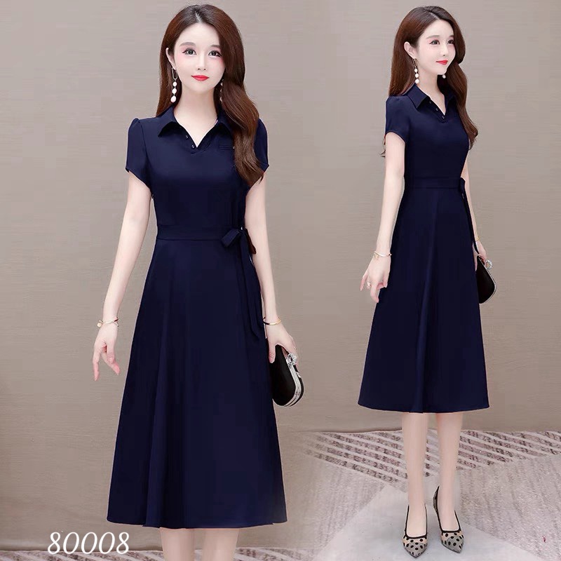 Đầm vintage cổ vest thanh lịch quý phái dài siêu xinh , thời trang thiết kế siêu xinh THỜI TRANG KOKO MI
