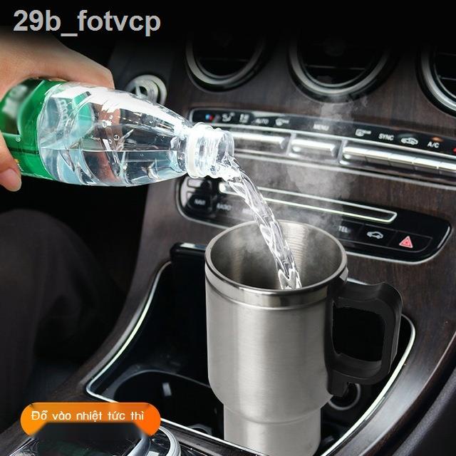 29b_fotvcpẤm đun nước sôi trên ô tô tạo tác 12v cách nhiệt sưởi ấm cốc trà điện 2021 đồ dùng du lịch tự lái mới