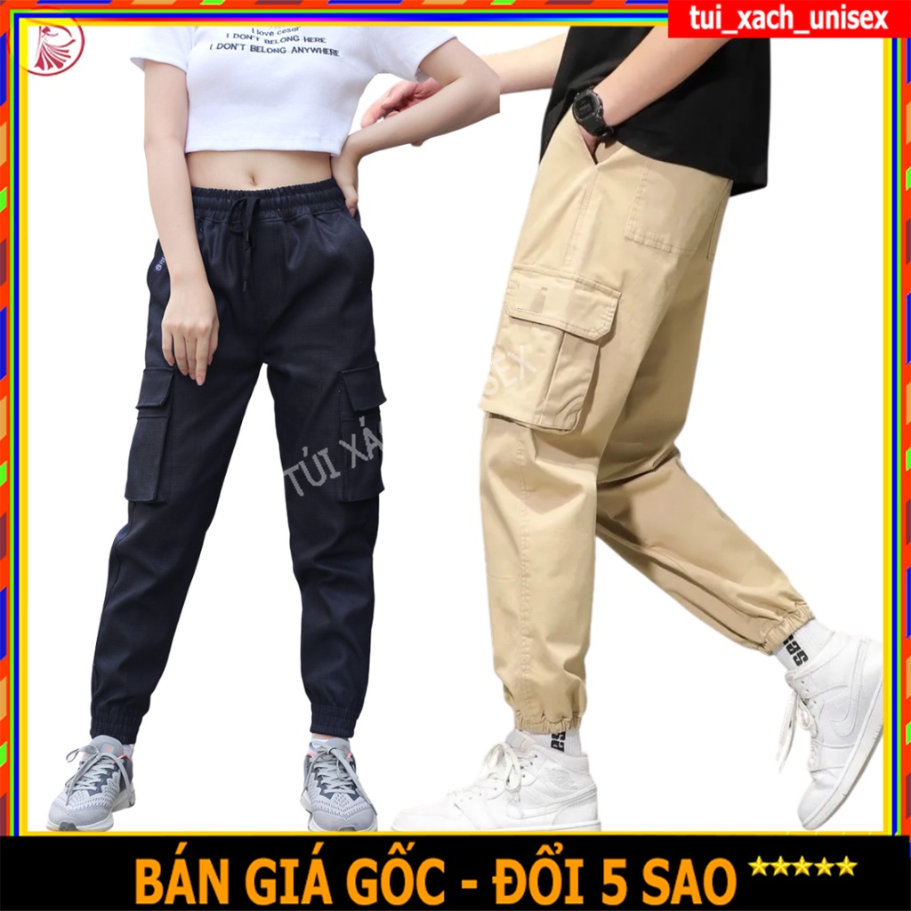 ❤️ GIẢM 5K ĐƠN 10K ❤️ Quần jogger túi hộp phản quang nam nữ chất vải kaki bo chân  phong cách năng động trẻ trung