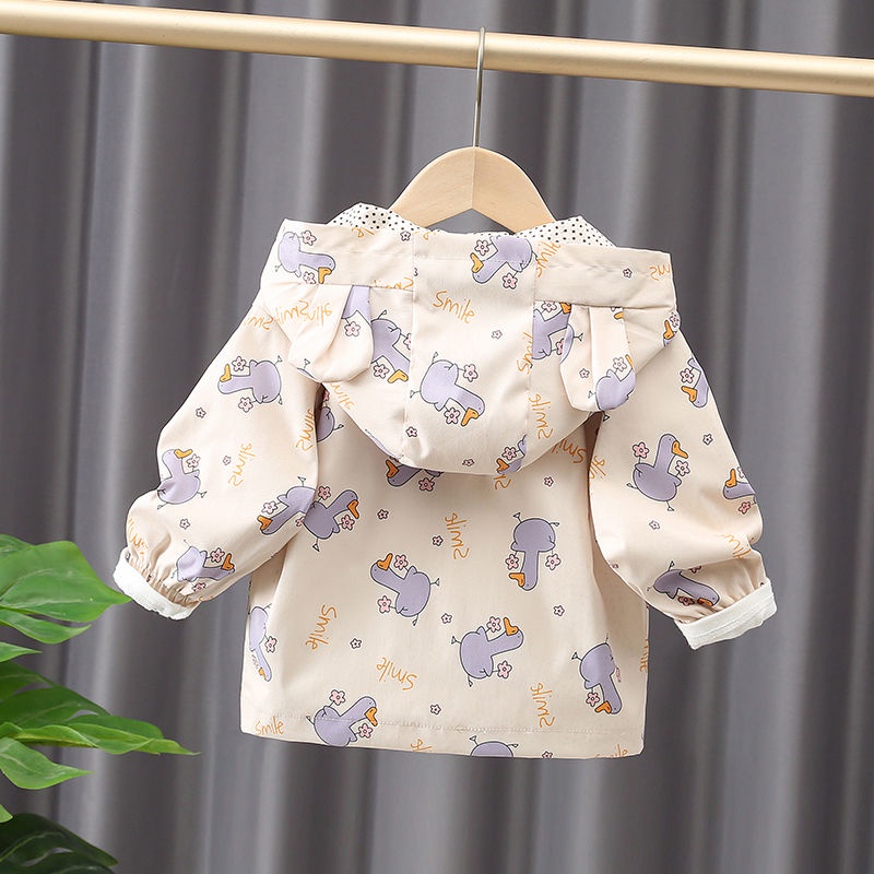 Áo Khoác Có Mũ Trùm Thời Trang Xuân Thu Hàn Quốc Mới 2022 Dành Cho Bé Gái