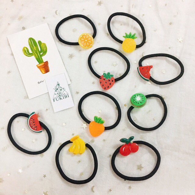 CỘT TÓC TRÁI CÂY DẺO ẢNH THẬT