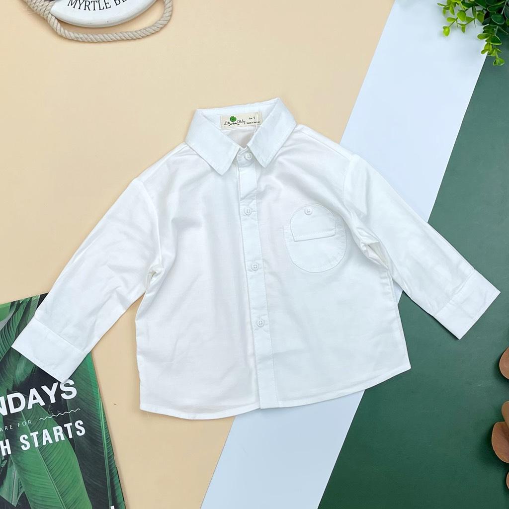 Áo sơ mi bé trai linen túi vuông LITIBABY size 1/5
