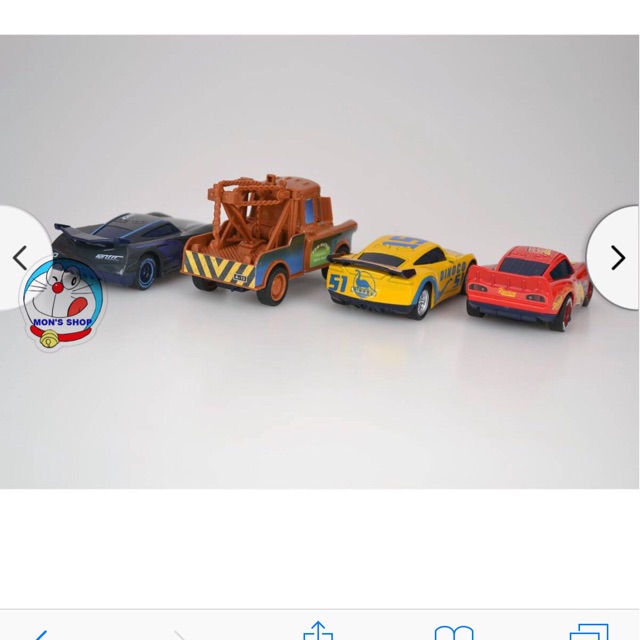 Set 4 chiếc xe ô tô Lightning Mcqueen bằng sắt