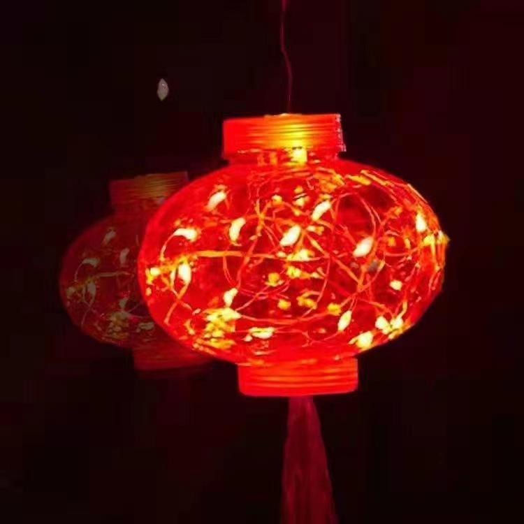 Dây đèn led lồng đèn trang trí tết, tết dây dài 5m 5 lồng đèn 10 cm,5 chữ phúc 10cm mẫu , lồng đèn bí mẫu mới tết 2024