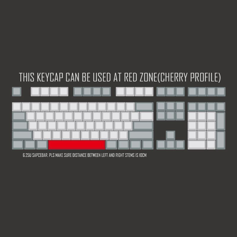 Bang♥ SpaceBar Keycap PBT Five Sides Dye-Subbed 6.25U Cherry Profile Keyboard Keycap