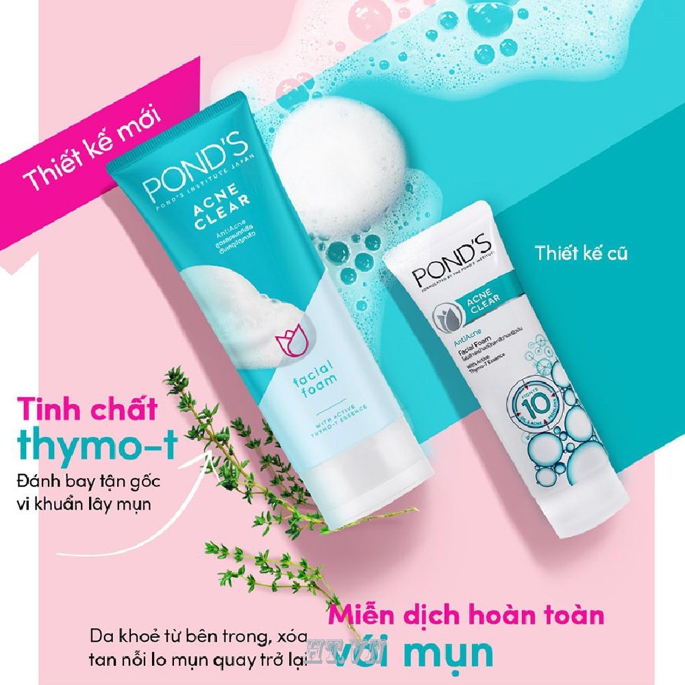 Sữa Rửa Mặt Nữ 50G Và 100G Ponds Acne Clear Ngừa Mụn chính hãng