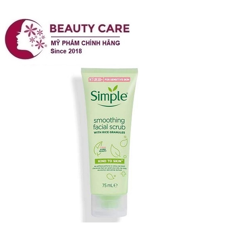 Tẩy Da Chết Da Mặt Simple Kind To Skin Smoothing Facial Scrub 75ml