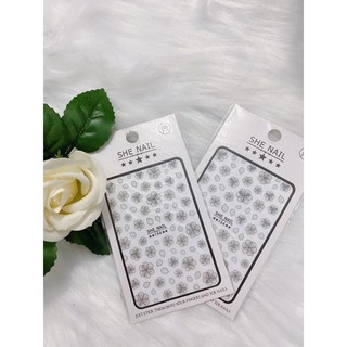 Hình hoa dán móng, sticker trang trí móng