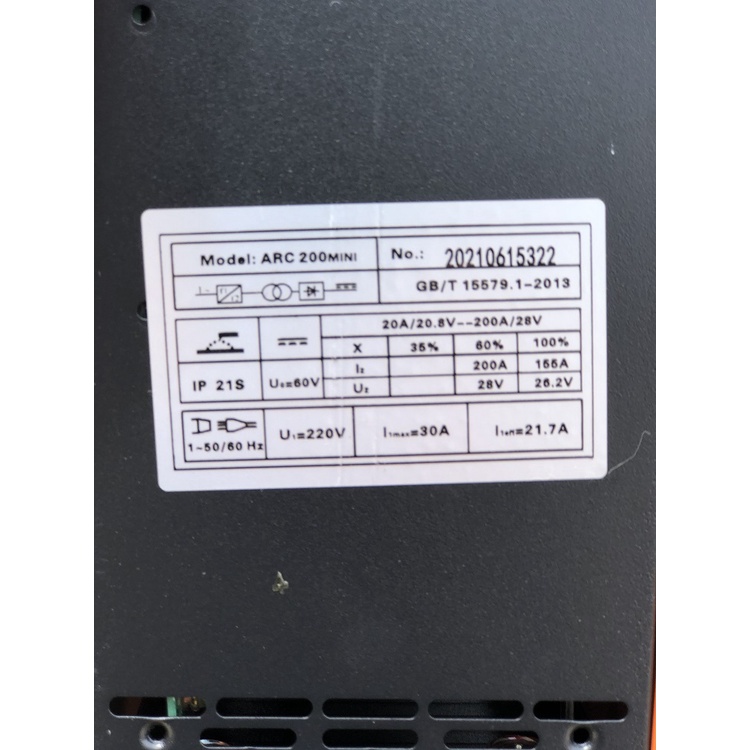 MÁY HÀN JASIC ARC 200 MINI HÀN CHUYÊN 1,6 ĐẾN 3,2 TẶNG ĐỒ BẢO HỘ VÀ QUE HÀN