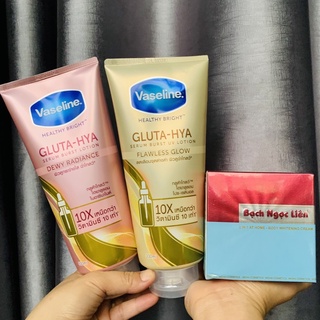  Combo Kem body Bạch Ngọc Liên và Vaseline10X hồng đêm-CHÍNH HÃNG 100% 
