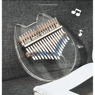 Kalimba 17 phím mèo Neko pha lê - tặng full phụ kiện