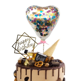 Phụ kiện trang trí bánh kem sinh nhật bằng acrylic hình bong bóng dễ thương