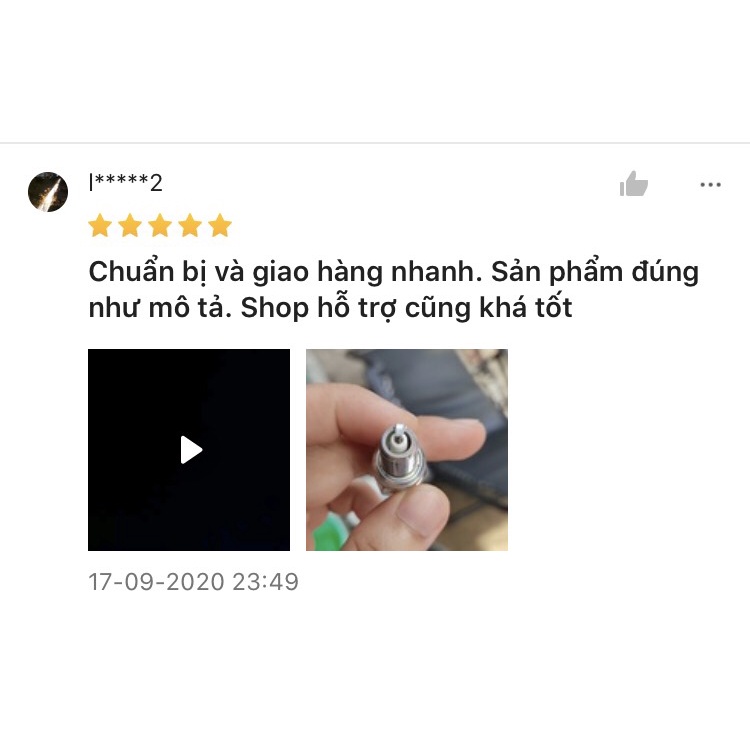 bugi NGK thương hiệu nhật đầu iridium CR6HIX(dòng cao cấp)gắn cho các dòng xe DREAM,DREAM II,WAVE 100