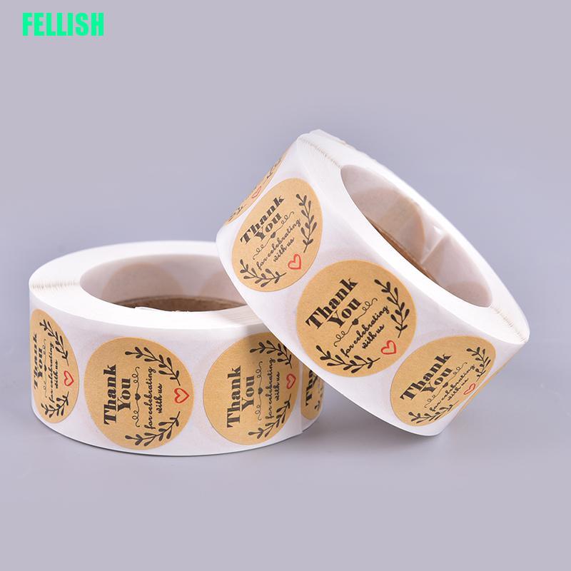 Cuộn 500 Hình Dán Chữ Thank You Dùng Để Trang Trí