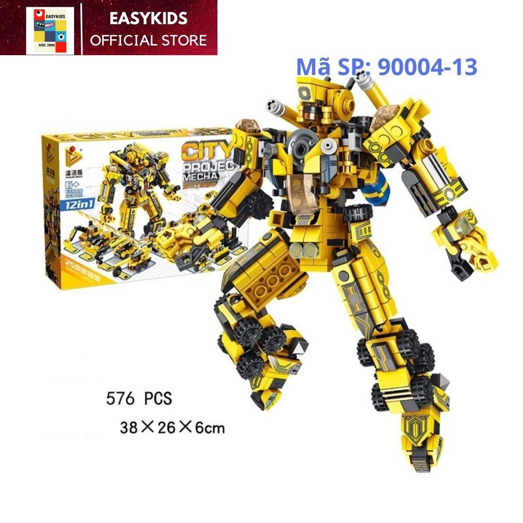 Đồ chơi Lego lắp ghép mô hình chiến xa, ô tô, máy bay, người máy robot cỡ lớn EASYKIDS