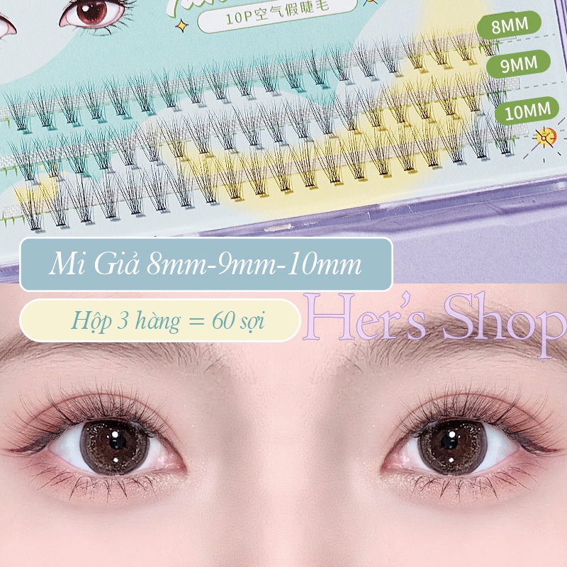 Mi Giả Tách Sợi Tự Nhiên Nhiều Kiểu Dáng Tặng Bộ Keo Dán Mi - Mi Giả Chùm Tự Nối Tại Nhà