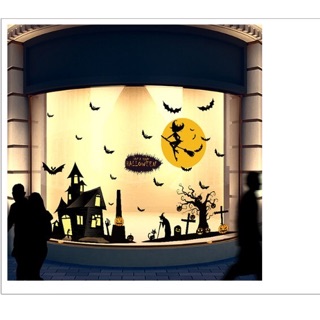 Decal dán tường Halloween - Nhà Ma đáng sợ