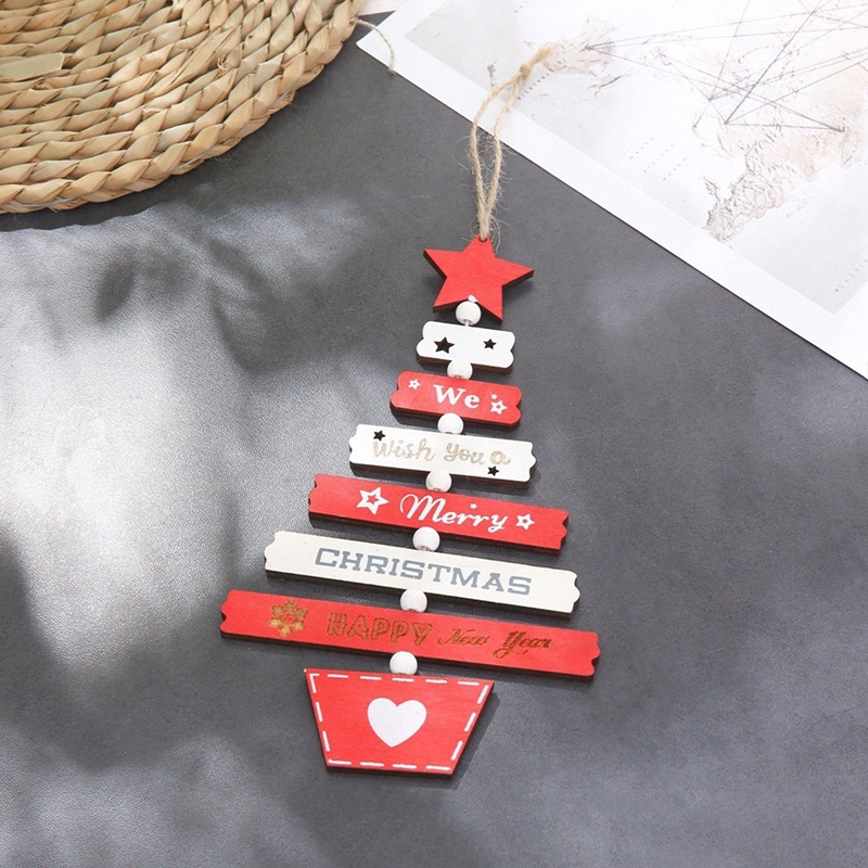 Phụ Kiện Treo Trang Trí Cây Thông Noel Bằng Gỗ Nhiều Màu Sắc