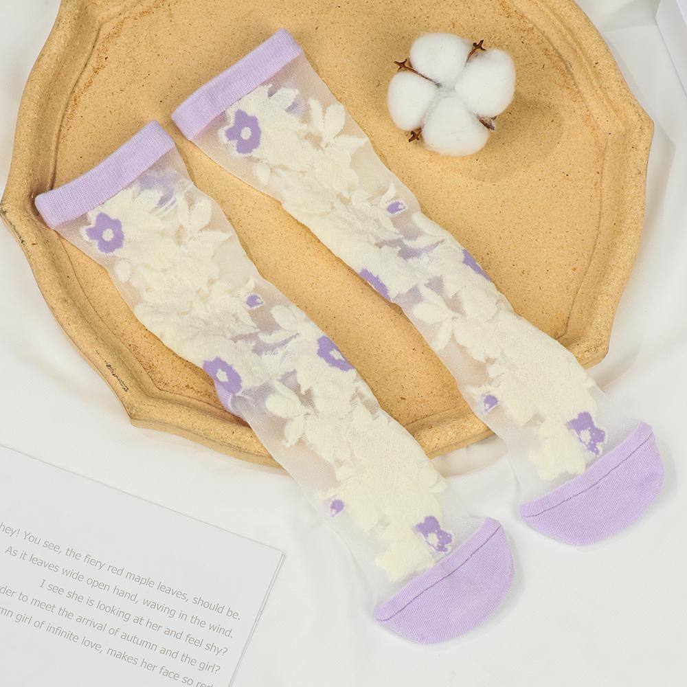 NIUYOU Đôi Vớ Cotton PhốI Hoa ThờI Trang Cho Nữ