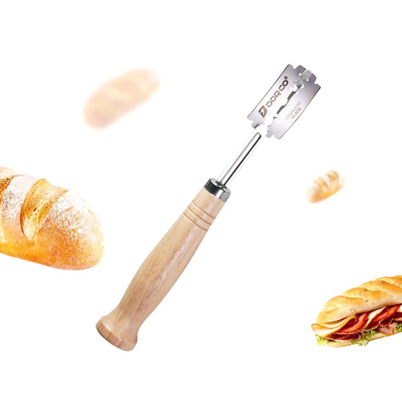 Bộ 4 dao cắt bánh mì cán gỗ tiện dụng thay thế được