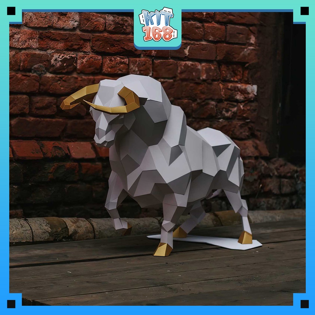 Mô hình giấy động vật Con Trâu ver 2