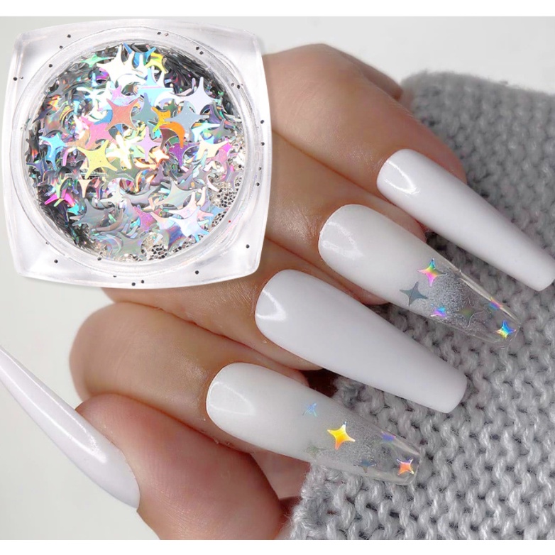 Hũ phụ kiện trang trí nail lấp lánh