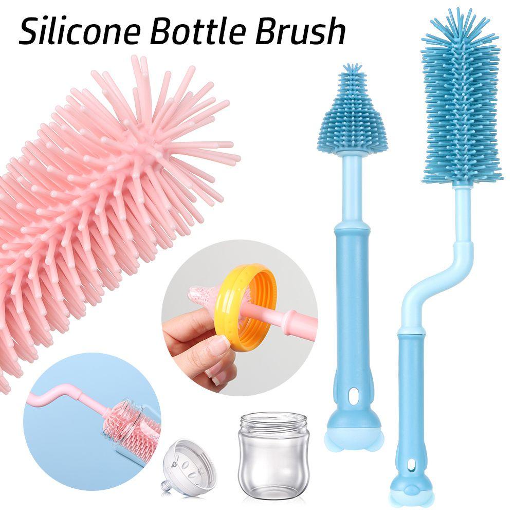 SUSANS Bàn Chải Silicone Cán Dài Xoay 360 Độ Tiện Dụng° Cọ Vệ Sinh Bình Sữa Em Bé Có Thể Xoay Được Tiện Dụng