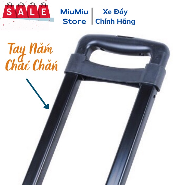 Xe Kéo Hàng Xe Đẩy Hàng Nhập Khẩu Gấp Gọn 6 Bánh Tải Trọng 200kg Có Bánh Xoay 360 Độ Tiện Lợi XKM-01