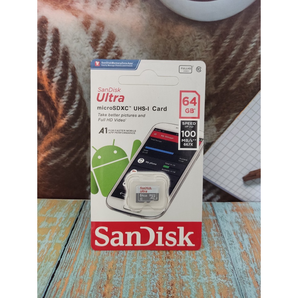 Thẻ nhớ SANDISK Micro SD 64G Class10 BH 5 năm 1 đổi 1