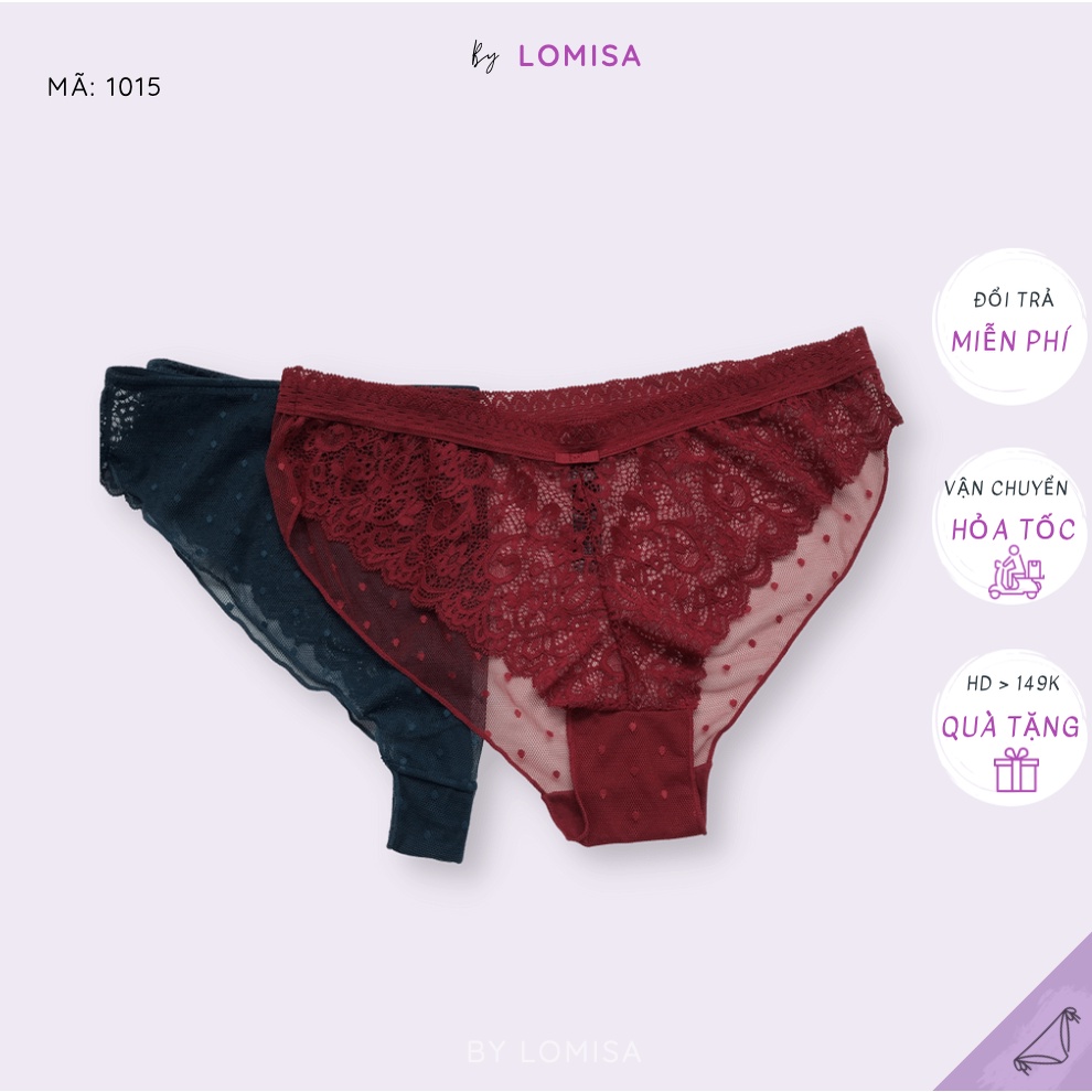 Quần lót ren nữ bigsize By LOMISA hàng xuất dư size XL XXL sexy thoáng khí - 1015