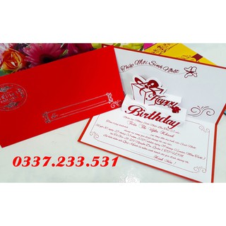 ✅|𝐗𝐚̉ 𝐊𝐡𝐨| Thiệp mời sinh nhật, thiệp mời thôi nôi, thiệp mời đầy tháng mẫu Pop-Up. [MPU-22]