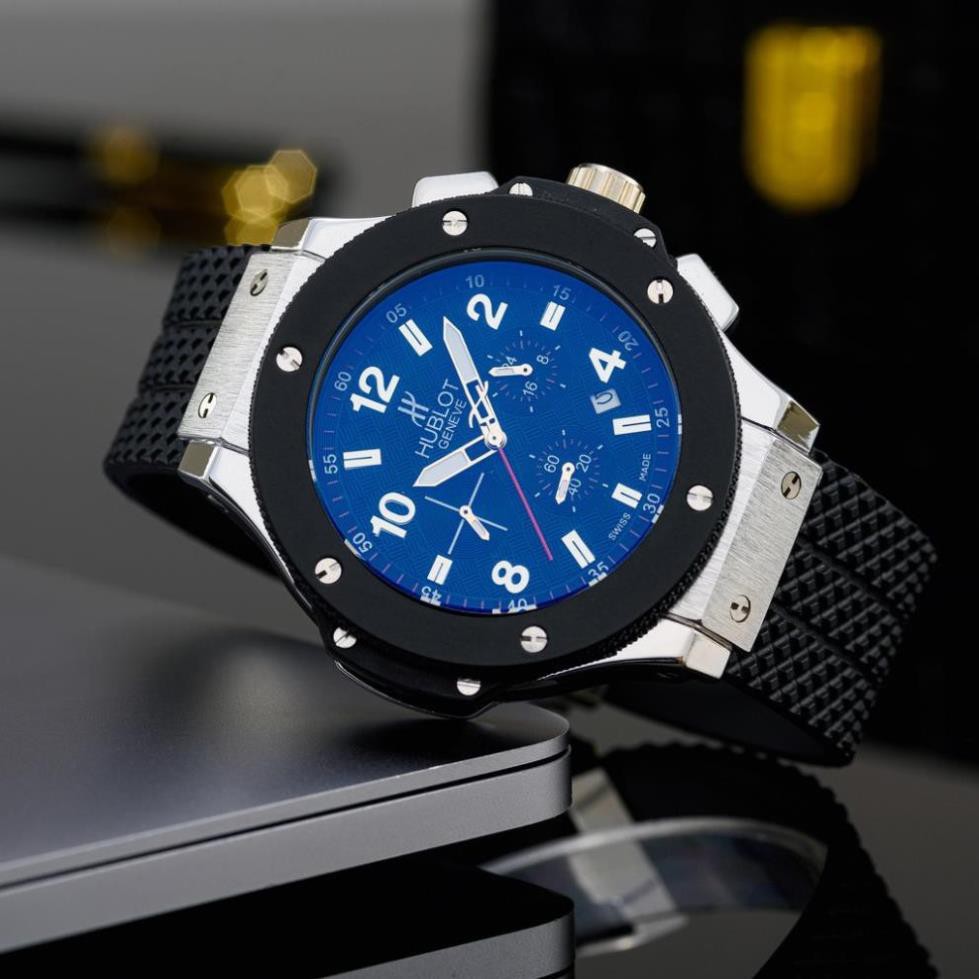 Đồng hồ nam Hublot máy pin dây cao su chống nước cao cấp bảo hành 12m DH206