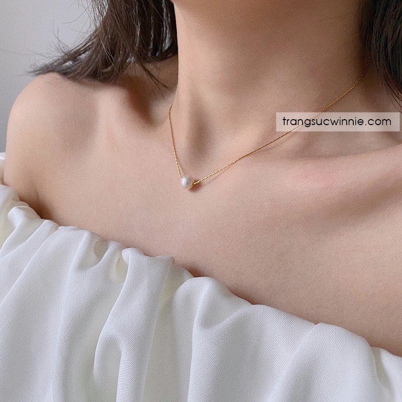 Dây chuyền nữ titan Jenny pearl