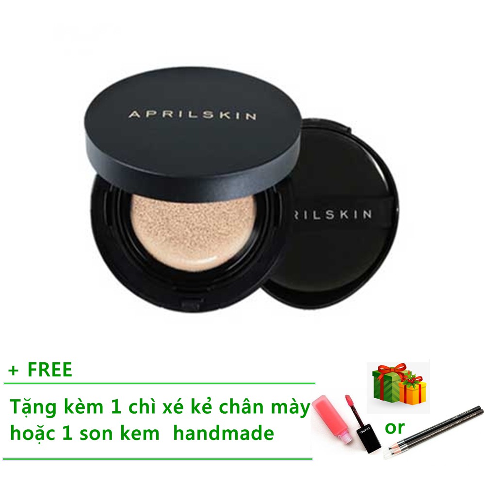 Phấn nước April Skin Snow Magic Cushion (vỏ viền vàng) +++ Thêm Qùa tặng xinh xắn