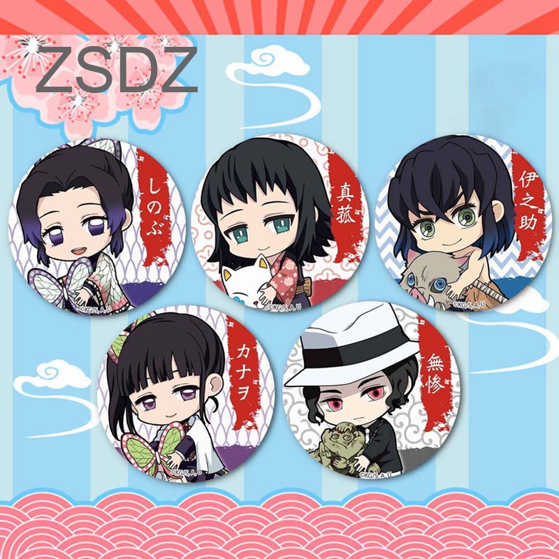 Huy Hiệu Cài Áo Họa Tiết Demon Slayer: Kimetsu No Yaiba Kamado Tanjirou