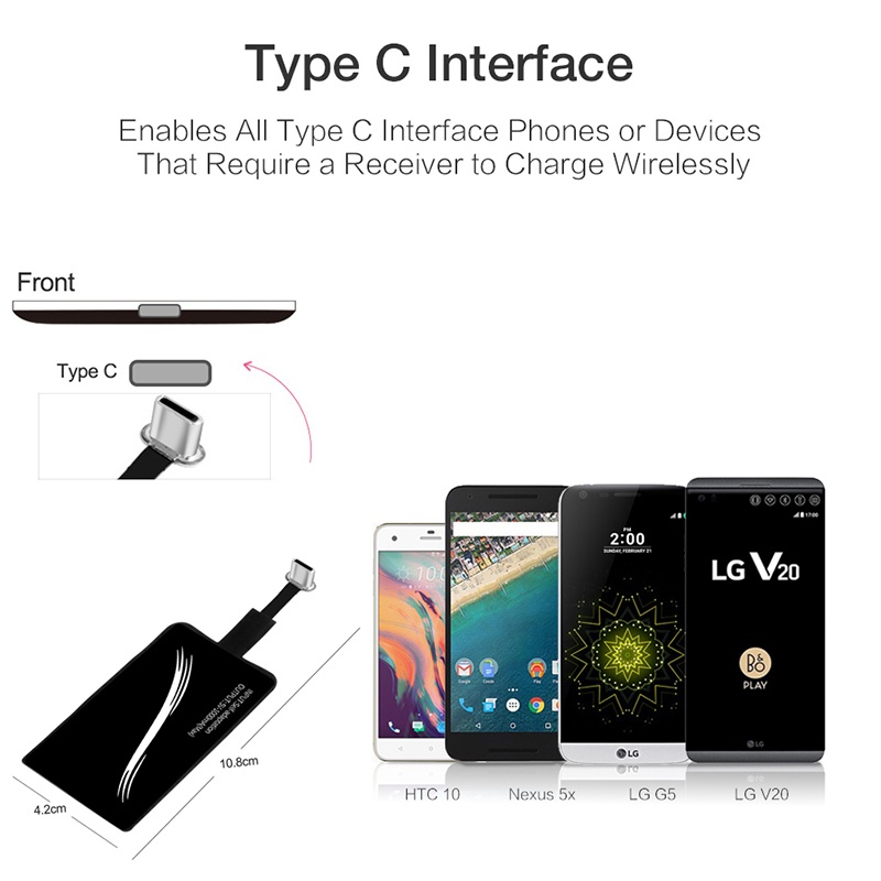 Miếng Dán Sạc Không Dây LAMZIEN Qi Cho Iphone Android Micro Usb