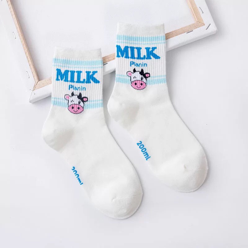 tất cổ cao Milk dễ thương, vỡ nữ cổ cao milk phong cách Hàn quốc BIO SHOP