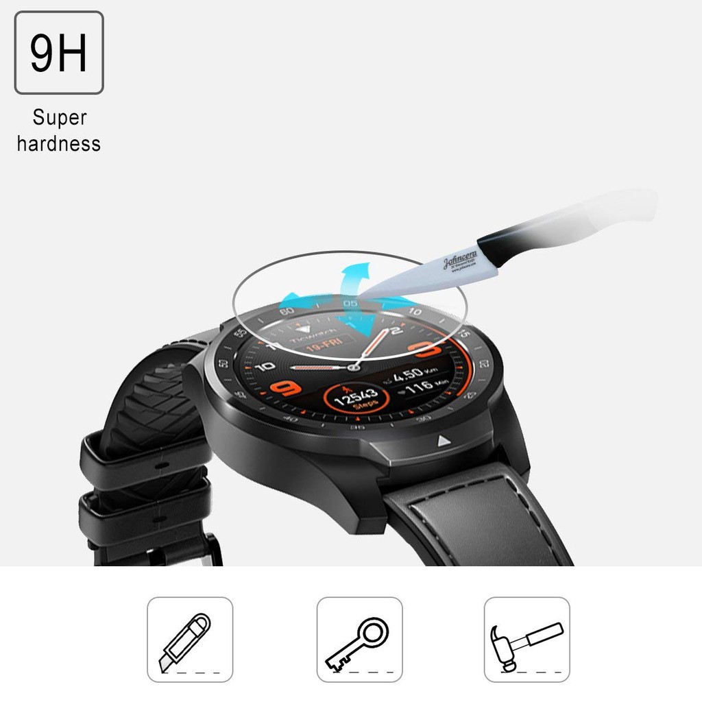 Bộ 2 miếng kính cường lực cao cấp cho đồng hồ Garmin Vivomove HR Premium HD