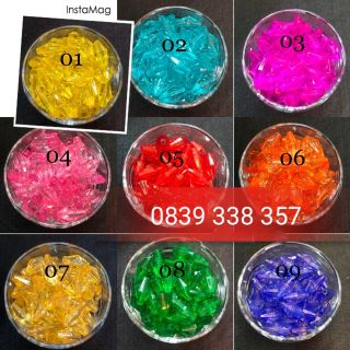 Hạt hình thoi pha lê nhựa kích thước 14mm