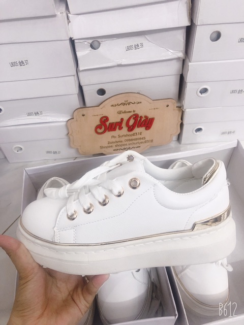 giày thể thao nữ viền bạc chất đẹp fullbox L8005 | BigBuy360 - bigbuy360.vn