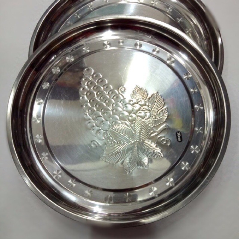 Khay Inox tròn các size đường kính 26/28/30/32/34/36/38/40 cm
