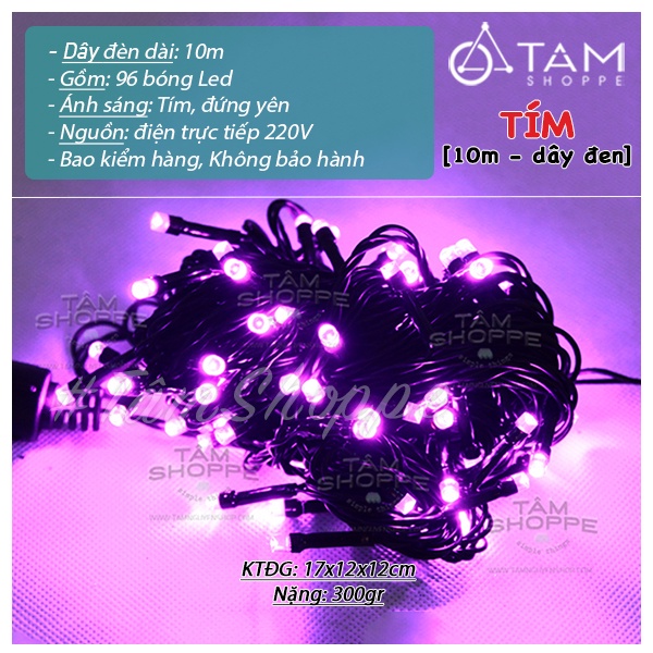 Dây đèn Led trang trí dây trơn cao cấp 10m 96 bóng