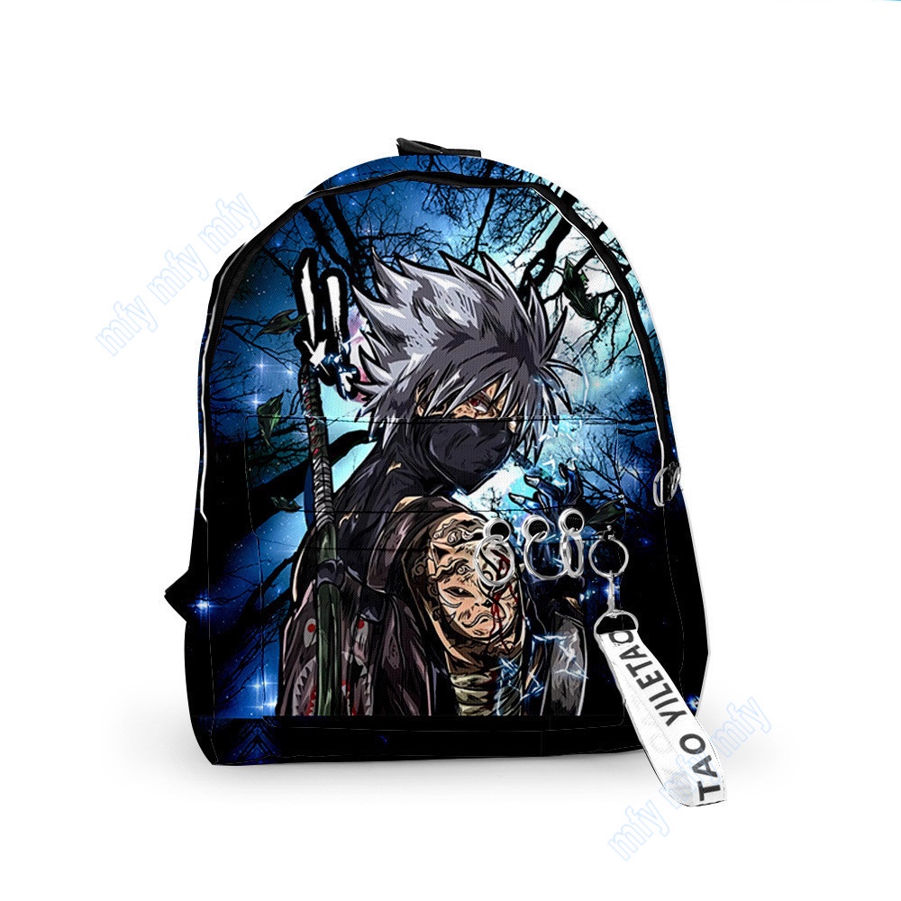 Balo Đi Học In Họa Tiết Naruto Sasuke Kakashi Cỡ Nhỏ Cho Bé Trai/Bé Gái